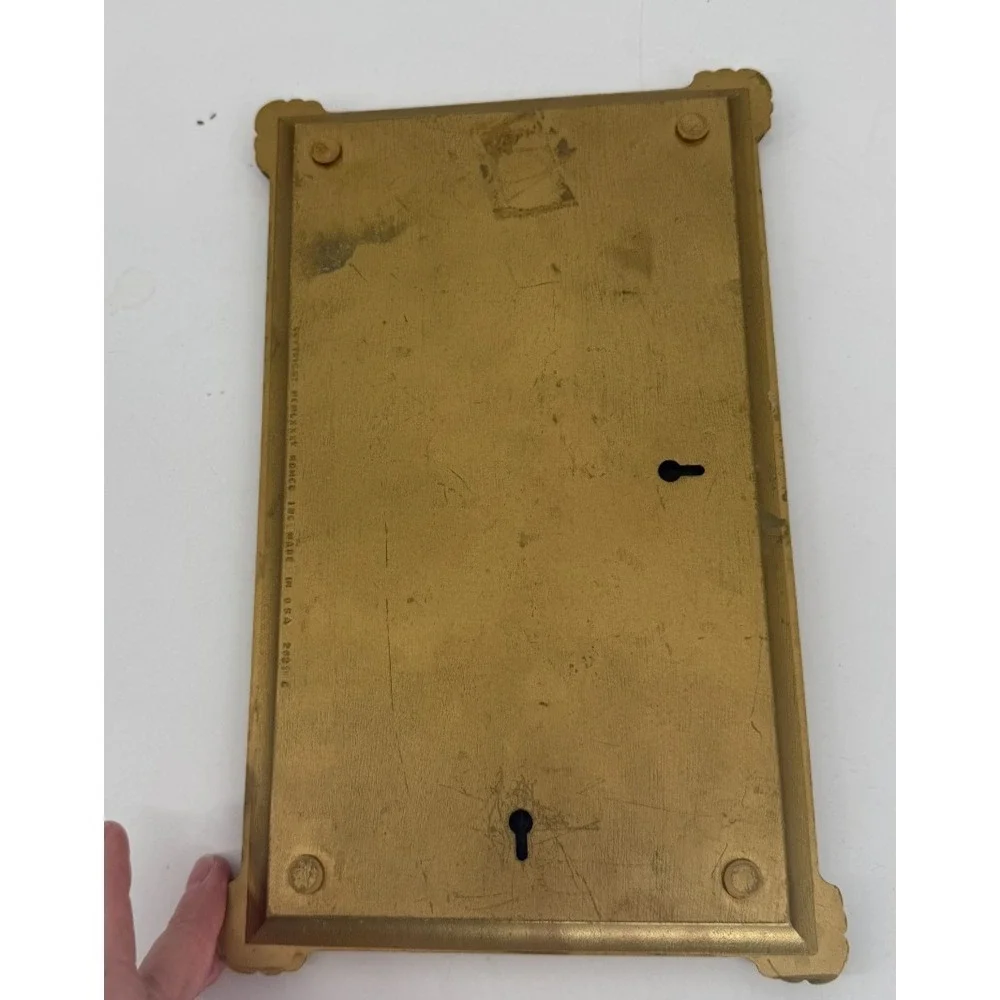 Homco Gold Ornate Wall Mirror Frame Small Vintage Hollywood Regency Style USA
